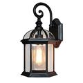 ChaoZan Outdoor Wall lamp, Waterproof Wall lamp, Antique Look, cast Aluminum in Black Shell, with E27 Socket,Maximum 60 watt, no Lightbulb,Retro/Vintage Outdoor for Terrace,Veranda and Courtyard