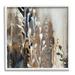 Stupell Industries Modern Abstract Painting Grey White Cascading Plants Black Framed Giclee Texturized Art By K. Nari in Brown | Wayfair