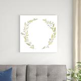 Red Barrel Studio® Wreath Simplicity I by Annie Warren - Wrapped Canvas Painting Canvas | 30 H x 30 W x 1.25 D in | Wayfair