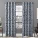 Scott Living Osaka Inverted Brushstrokes Cotton Blend 100% Blackout Grommet Curtain Panel Cotton Blend in Green/Blue | 96 H x 50 W in | Wayfair