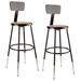 National Public Seating Height Adjustable Lab Stool Manufactured Wood/Metal in Black/Brown | 47.5 H x 14 W x 14 D in | Wayfair 6224HB-10/2