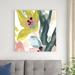 Red Barrel Studio® Tropical Impulse I by June Erica Vess - Wrapped Canvas Painting Canvas in White | 36 H x 36 W x 1.25 D in | Wayfair