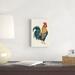 Gracie Oaks Watercolor Rooster I by Grace Popp - Wrapped Canvas Painting Canvas in Black/Brown | 12 H x 8 W x 1.25 D in | Wayfair