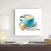 Red Barrel Studio® Wake Me up Coffee I on White by Danhui Nai - Wrapped Canvas Painting Canvas in Blue/Gray | 20 H x 20 W x 1.25 D in | Wayfair