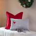 The Holiday Aisle® Velvet Christmas Cardinal Gray Lumbar Pillow Polyester/Polyfill blend | 5 H x 11.5 W x 18.5 D in | Wayfair