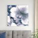 Red Barrel Studio® Blue Shaded Leaves I by Alonzo Saunders - Wrapped Canvas Painting Canvas in White | 36 H x 36 W x 1.25 D in | Wayfair