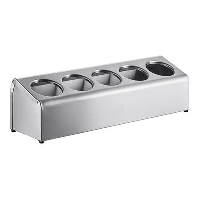 Steril-Sil LTC-5 In-Line Countertop Stainless Steel 5-Cylinder Flatware Organizer