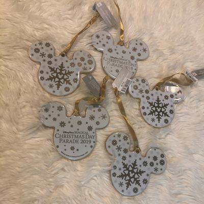 Disney Holiday | 5x Disney Parks Magical Xmas Day Parade 2019 White And Gold Ceramic Ornament | Color: Gold/White | Size: 3 Inches