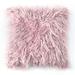 Everly Quinn Faux Fur Cushion Square Polyester/Polyfill/Faux Fur in Pink | 20 H x 20 W x 5 D in | Wayfair A018087BDF83400E83CA27F79AE94AF3