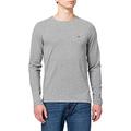 Tommy Hilfiger - Mens Long Sleeved T-Shirts - Men's T-Shirts - Tommy Hilfiger Mens T Shirts - Stretch Slim Fit Long Sleeve T Shirts Men - Grey Shirt - Size XX-Large