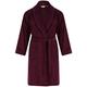 Walker Reid Mens 48" or 122cm Long Luxury Thick 400GSM Soft Dark Red Cotton Velour Shawl Collared Belt Up Bath Robe Dressing Gown House Coat XXL