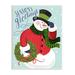 Stupell Industries Season's Greetings Expression Festive Winter Holiday Snowman Super Oversized Stretched Canvas Wall Art By Arrolynn Weiderhold Canvas | Wayfair