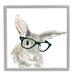 Stupell Industries Adorable Rabbit Black Frame Glasses Hipster Bunny XL Stretched Canvas Wall Art By Carol Robinson Canvas in Gray | Wayfair