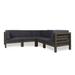 Oana Outdoor 5-seat Acacia Sectional Set by Christopher Knight Home