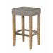 Mira Modern French Style Counter Stool-Linen Frosted Grey