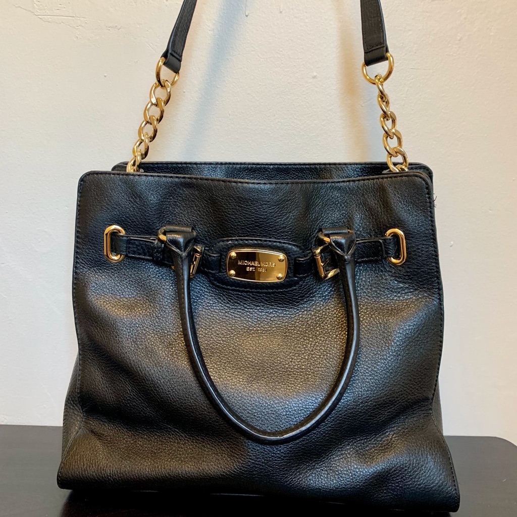 Michael Kors Bags | Black & Gold Michael Kors Handbag | Color: Black/Gold | Size: Large