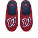 Men's FOCO Washington Nationals Big Logo Colorblock Mesh Slippers