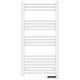MYLEK Towel Rail Bathroom Heater 750W Vertical Fluid Radiator White Electric - 24/7 Timer - Upright - Eco Low Energy - for Bathrooms, Washrooms, Kitchen - Wall mountable (0.75 KW)
