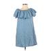 Zara Casual Dress - Popover: Blue Dresses - Women's Size X-Small