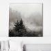 Loon Peak® Rising Mist, Smoky Mountains by Nicholas Bell - Photograph Canvas in Black/Green/White | 28 H x 28 W x 1.5 D in | Wayfair