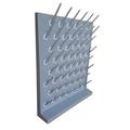 Prep & Savour 52 Pegs Laboratory Drying Rack Draining Peg Board For Tube Glassware Drying Plastic/Acrylic in Blue | 6 H x 22 W x 27 D in | Wayfair