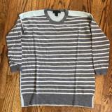 J. Crew Sweaters | J.Crew Merino Wool Stripped Sweater | Color: Gray/Green | Size: Xs