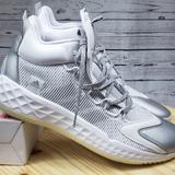 Adidas Shoes | Adidas Pro Boost Mid Basketball Shoes White Silver Fw9511 Men Size 12 | Color: Silver/White | Size: 12