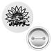 Free People Accessories | Be Happy Button Pin New | Color: Silver | Size: 2.25” Pin