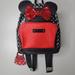 Disney Bags | Disney Minnie Mouse Black & Red Polka Dot Bow Tie Small Backpack Purse Nwt | Color: Black/Red | Size: Os