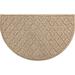 WaterHog Argyle Half Oval Door Mat 24"x39" by Bungalow Flooring in Camel