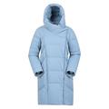 Mountain Warehouse Cosy Wrap Womens Down Padded Jacket - Water Resistant Ladies Winter Coat, Down Fill Power 600, Warm Puffer Jacket -for Winter Travelling & Daily Use Pale Blue 14
