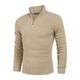 COOFANDY Men's Quarter Zip Sweater Casual Slim Fit Knitted Turtleneck Pullover Mock Neck Polo Sweater