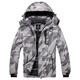 Wantdo Men's Mountain Ski Jacket Waterproof Winter Coat Hooded Windbreaker Warm Snowboarding Jacket Windproof Outdoor Jacket Black & White Flora S