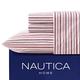 Nautica - Percale Collection - Bed Sheet Set - 100% Cotton, Crisp & Cool, Lightweight & Moisture-Wicking Bedding, King, Coleridge Red
