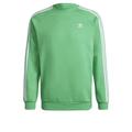 Adidas Men's 3-Stripes Crew Sweatshirt, semi Screaming Green, XL