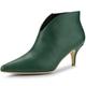 Allegra K Women's Cutout Pointy Toe Stiletto Heels Ankle Booties Green 7.5 UK/Label Size 9.5 US