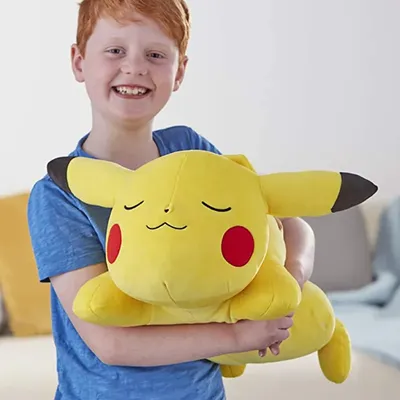 Peluche Pokemon Pikachu jouet en peluche de 18 pouces Adorable Pikachu de couchage matériau en