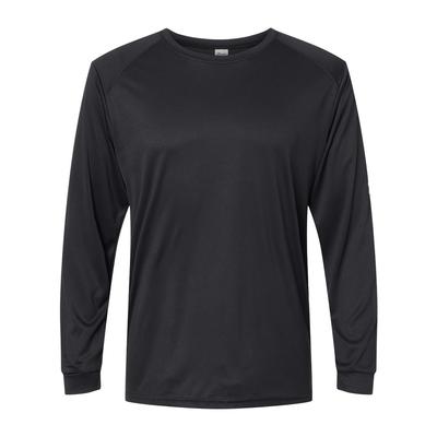 Paragon 210 Long Islander Sleeve Performance Top in Black size Medium | Microfiber polyester SM0210