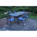 Lark Manor™ Annecorinne Rectangular 6 - Person 84.25" Long Outdoor Dining Set w/ Cushions Metal | 84.25 W x 43.9 D in | Wayfair