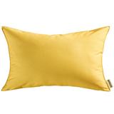 Eider & Ivory™ Outdoor Waterproof Pillow Covers Polyester/Polyfill blend in Yellow | 14 H x 22 W x 5 D in | Wayfair