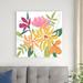 Red Barrel Studio® Tutti Frutti Floral I by June Erica Vess - Wrapped Canvas Painting Canvas in White | 36 H x 36 W x 1.25 D in | Wayfair