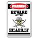 Trinx Beechmoor Beware of the Hillbilly Warning Sign Metal | 10 H x 14 W x 0.1 D in | Wayfair AC8D4D15F05A42A0BEE1EFA31BEABB8F