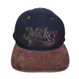 Disney Accessories | Disney Goofy Hat Co Vintage Mickey Suede Wool Snapback Hat | Color: Black/Brown | Size: Os