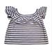 Kate Spade Tops | Kate Spade Broome Street Boxy Striped Cold Shoulder Top Size Small | Color: Blue/White | Size: S