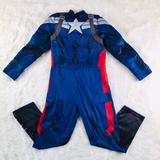 Disney Costumes | Disney Store Captain America Costume Size 7/8 | Color: Blue | Size: Osb