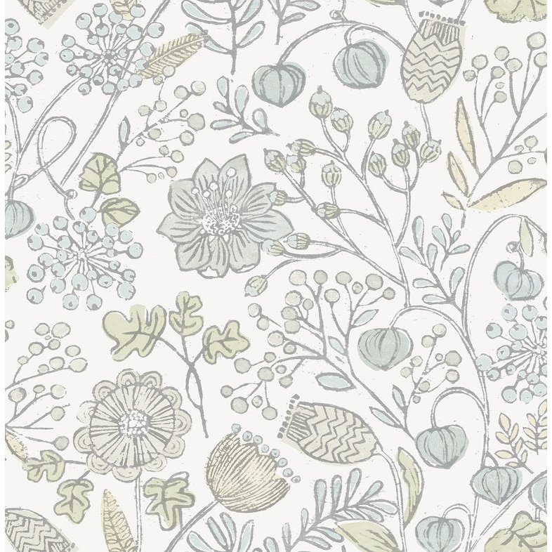 NuWallpaper Blue and Green Southern Trail Peel & Stick Wallpaper