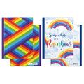 RNKVERLAG 46808 - Sortierung Kladden/Notizbücher „Rainbow“, blanko, DIN A4, FSC-Mix, 4 Stück