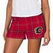 Women's Concepts Sport Red/Black Calgary Flames Ultimate Flannel Shorts
