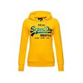 Superdry Women's Vl Duo Satin Entry Hood Ub Hoodie, Yellow (Sporty Ochre Wj5), XXS (Size:6)