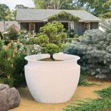 Los Angeles Cast Stone Concrete Pot Planter Concrete in White | 21.25 H x 27.5 W x 27.5 D in | Wayfair LACS-PL-27 1/2 X 21 1/4_8